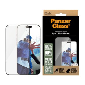 PanzerGlass Sk�rmbeskyttelse iPhone 16 Pro Max | Ultra-Wide Fit