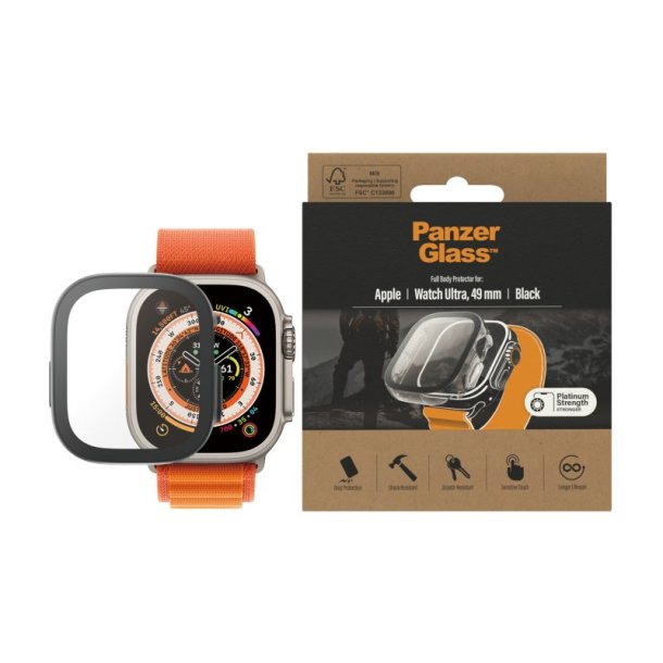 PanzerGlass Full Body Apple Watch Ultra 2 | Ultra 49mm | Sort