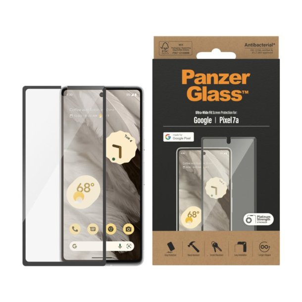 PanzerGlass Skrmbeskyttelse Google Pixel 7a | Ultra Wide Fit