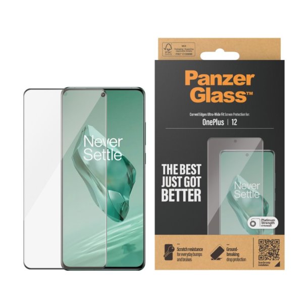 PanzerGlass Skrmbeskyttelse OnePlus 12 | Ultra-Wide Fit