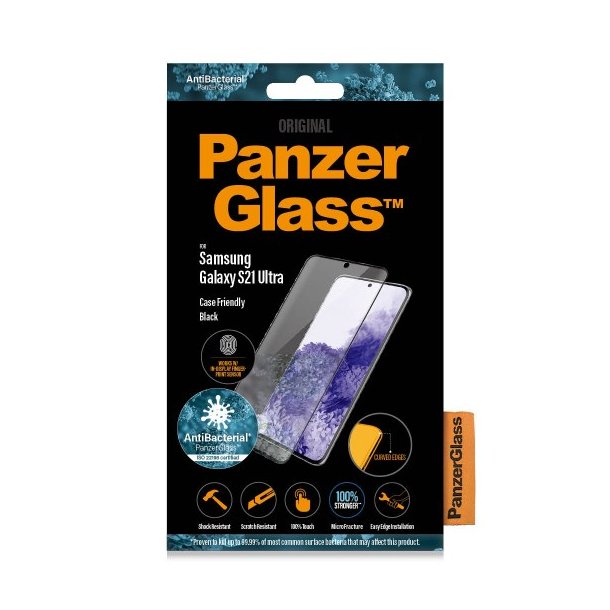 PanzerGlass Galaxy S21 Ultra FP - Case Friendly - sort AB