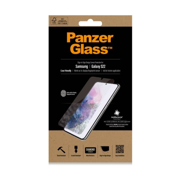 PanzerGlass UltraForce1 Samsung Galaxy S22 5G | Skrmbeskyttelse