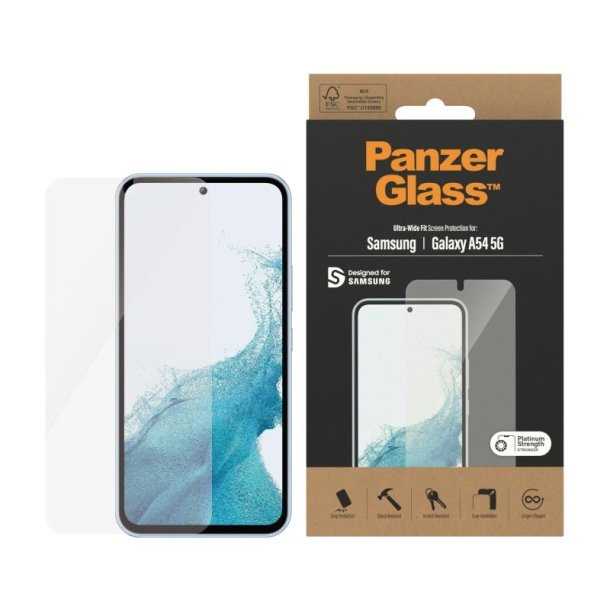 PanzerGlass Skrmbeskyttelse Samsung Galaxy A54 5G | Ultra-Wide Fit