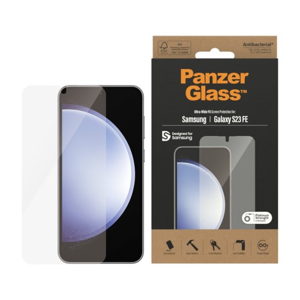 PanzerGlass Skrmbeskytter Samsung Galaxy S23 FE | Ultra-Wide Fit