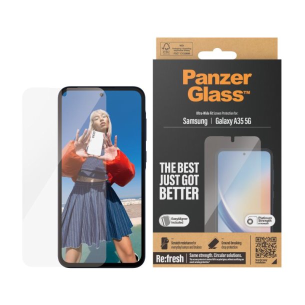 PanzerGlass Skrmbeskyttelse Samsung Galaxy A35 5G | Ultra-Wide Fit w. EasyAligner
