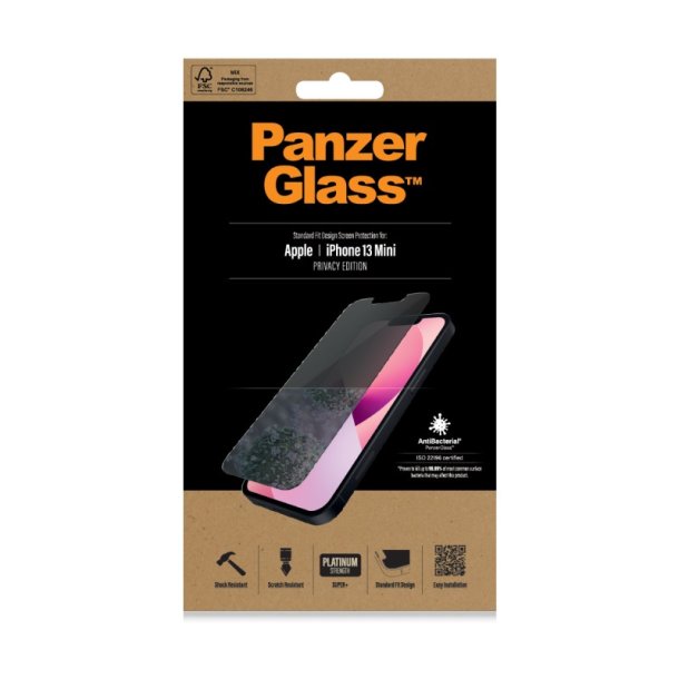 PanzerGlass Privacy Skrmbeskyttelse iPhone 13 Mini | Standard Fit