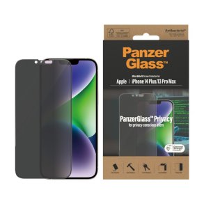 PanzerGlass Privacy Sk�rmbeskyttelse iPhone 14 Plus | 13 Pro Max | Ultra-Wide Fit