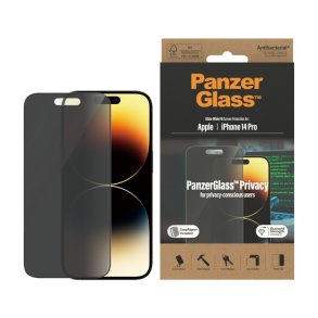 PanzerGlass Privacy Sk�rmbeskyttelse iPhone 14 Pro | Ultra-Wide Fit w. EasyAligner