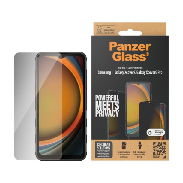 PanzerGlass Privacy Skrmbeskyttelse Samsung Galaxy Xcover7 | Xcover6 Pro | Ultra-Wide Fit