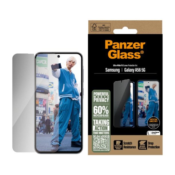 PanzerGlass Privacy Skrmbeskyttelse Samsung Galaxy A56 5G | Ultra-Wide Fit