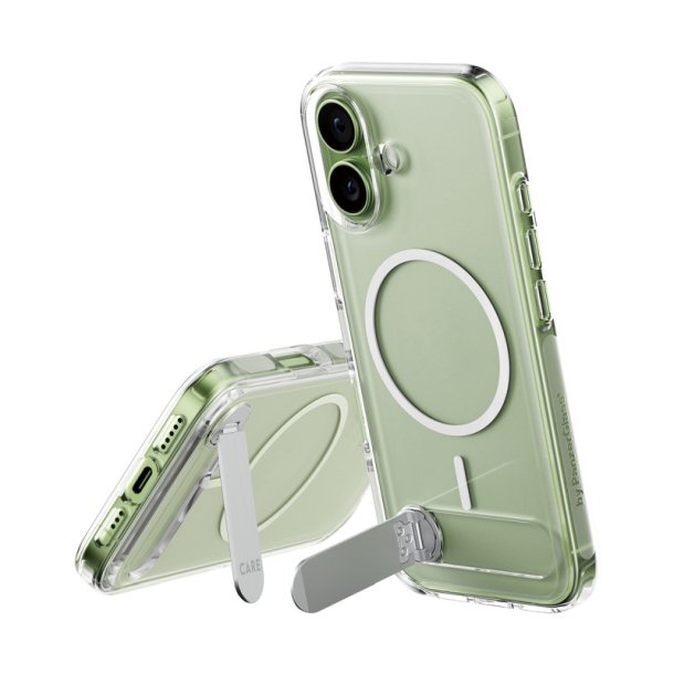 PanzerGlass CARE by Feature Case Transparent m. Kickstand &amp; MagSafe iPhone 17