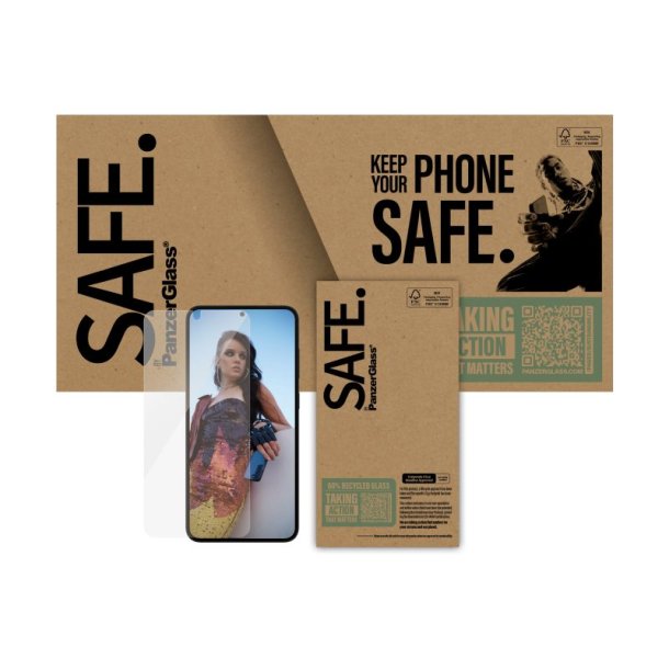 PanzerGlass SAFE by Skrmbeskyttelse Samsung Galaxy S25+ | S24+ | Ultra-Wide Fit