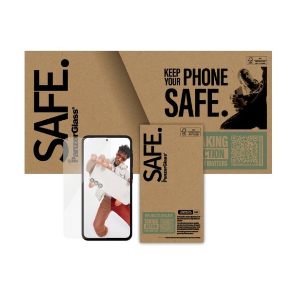 PanzerGlass SAFE by Skrmbeskyttelse Samsung Galaxy A56 5G | Ultra-Wide Fit