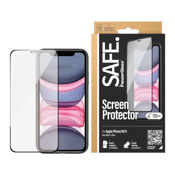 PanzerGlass SAFE by Skrmbeskyttelse iPhone 11 | XR | Edge-to-Edge