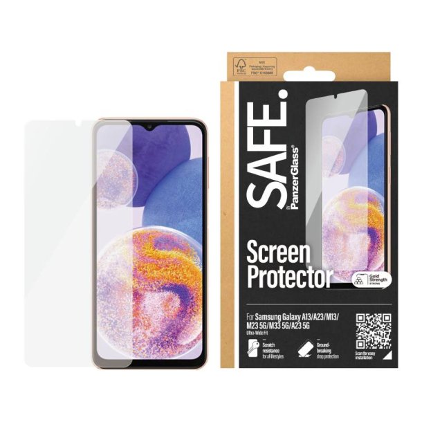 PanzerGlass SAFE by Skrmbeskyttelse Samsung Galaxy A13 | A23 | M13 | M23 5G | M33 5G | A23 5G