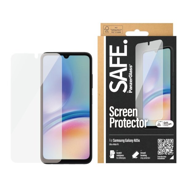 PanzerGlass SAFE by Skrmbeskyttelse Samsung Galaxy A05s | Ultra-Wide Fit