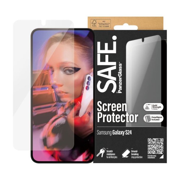 PanzerGlass SAFE by Skrmbeskyttelse Samsung Galaxy S24 | Ultra-Wide Fit m. EasyAligner