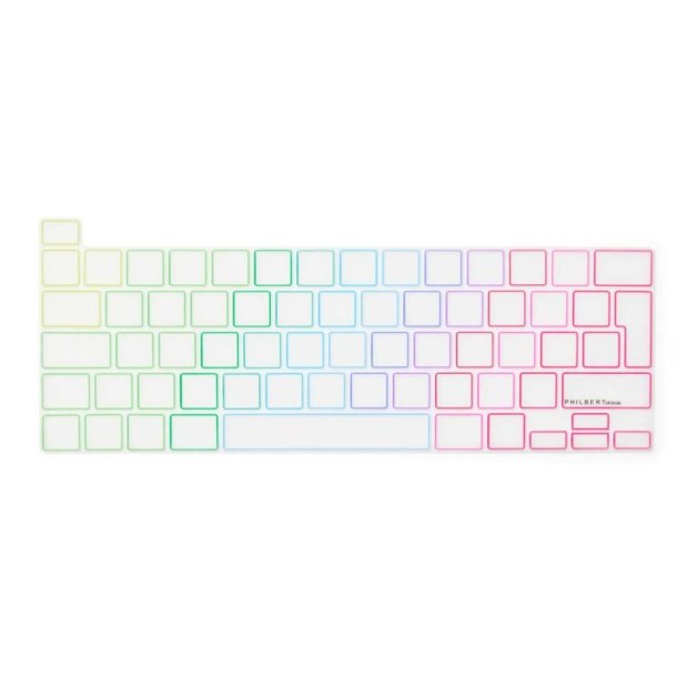 Philbert Keyboard Cover/tastatur beskyttelse - MacBook Pro 13-16'' - klar/Regnbue - EU