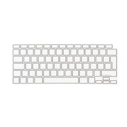 Philbert Keyboard Cover/tastatur beskyttelse - MacBook Air 13'' 2020 - klar/Sort - EU