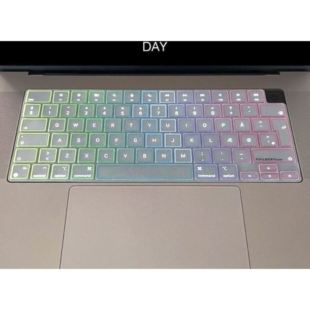 Philbert Keyboard Cover/tastatur beskyttelse - MacBook Pro 14-16'' 2021/Air 13,6 2022 - klar/Regnbue