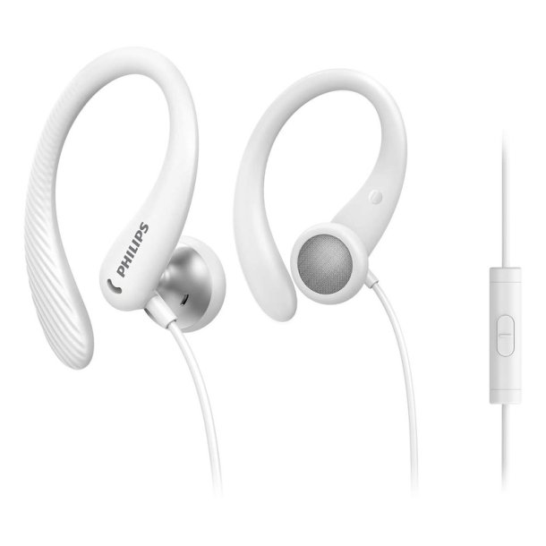 Philips - TAA1105WT/00 - Headset - Ear-hook, In-ear - Sports - Binaural - White - In-line control unit