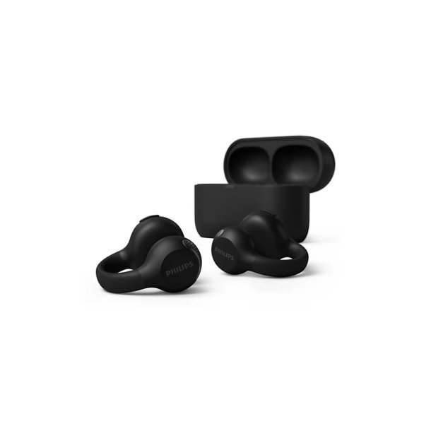 Philips - TAQ2000BK - Headset - Ear-clip-on, Open-ear - Calls/Music - Binaural - Black - Touch