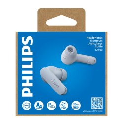 Philips - TAT2100 - Headset - In-ear - Calls/Music - Binaural - Light Blue - Touch
