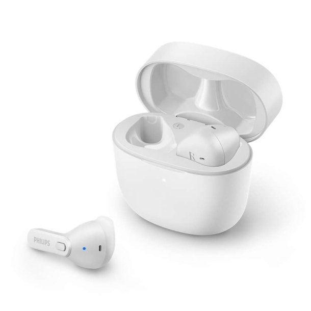 Philips - TAT2236WT - Headset - In-ear - Calls/Music - Binaural - White - Answer/end call, Play/Pause, Reject call