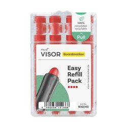 Pica-Marker whiteboard genopfyldning Visor Easy r�d 4-s�t