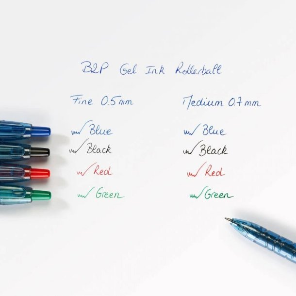 Pilot Gelpen - med klik - B2P - BeGreen - 0,7 mm - sort
