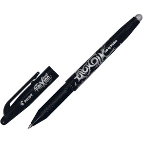 Pilot Frixion Ball Rollerball Pen - 0.7mm - sort gelpen