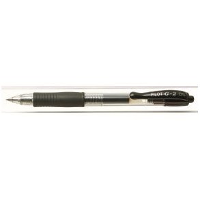 Pilot Gelpen - med klik - G-2 - 0,5 mm - sort