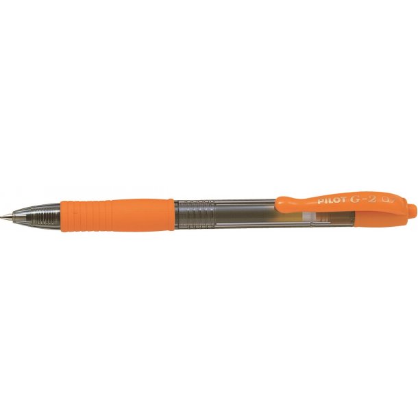 Pilot Gelpen - med klik - G-2 - 0,7 mm - orange