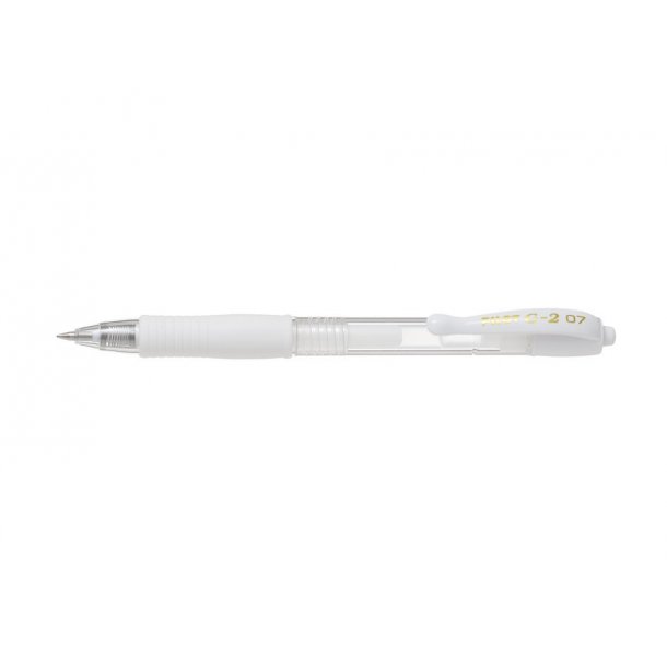 Pilot Gelpen - med klik G-2 - 0,7 mm - med klik G-2 - 0,7 mm - pastel hvid