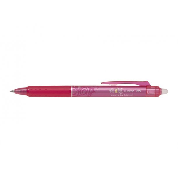 Pilot Frixion Clicker - med klik - 0,5 mm - pink - udviskelig varmeflsomt blk