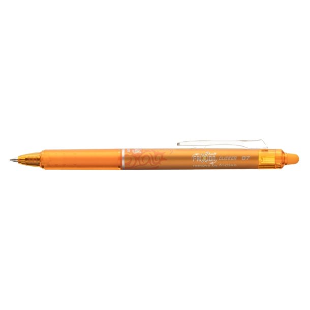 Pilot Frixion Clicker - med klik - 0,7 mm - Abrikos Orange - udviskelig varmeflsomt blk