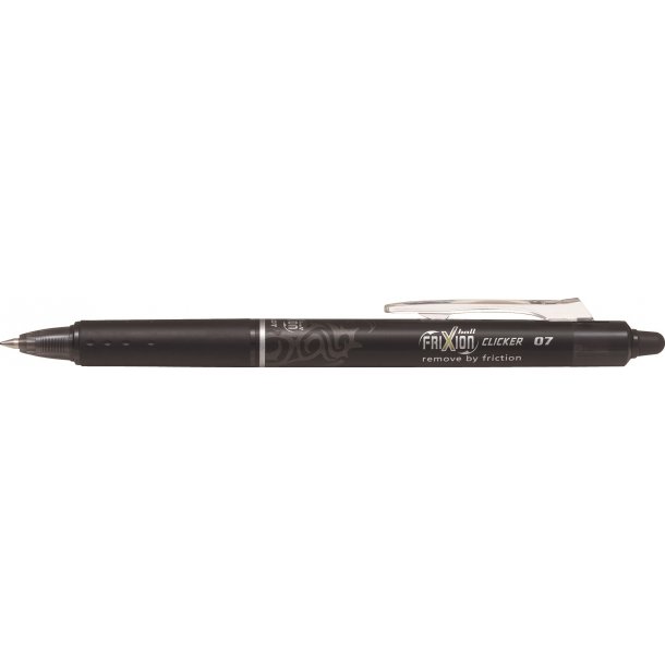 Pilot Frixion Clicker - med klik - 0,7 mm - sort - udviskelig varmeflsomt blk