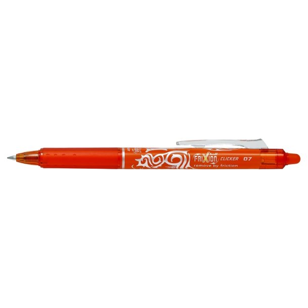 Pilot Frixion Clicker - med klik - 0,7 mm - orange - udviskelig varmeflsomt blk