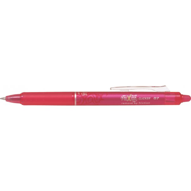 Pilot Frixion Clicker - med klik - 0,7 mm - pink - udviskelig varmeflsomt blk