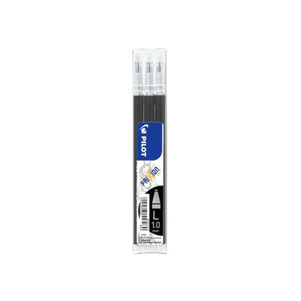 Pilot Frixion Clicker - 1,0 mm - refill - sort - 3 stk.