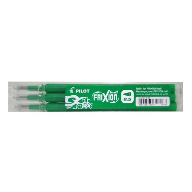 Pilot Frixion Clicker - refill - 0,5 mm - grn - 3 stk.