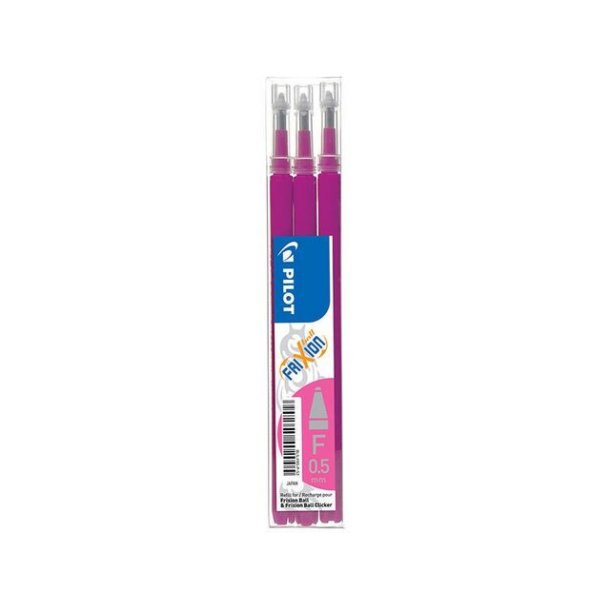 Pilot Frixion Clicker - refill - 0,5 mm - pink - 3 stk.