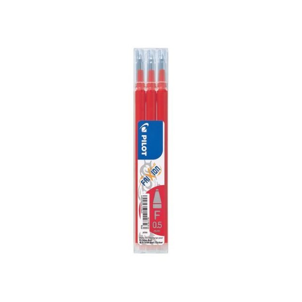 Pilot Frixion Clicker - refill - 0,5 mm - rd - 3 stk.