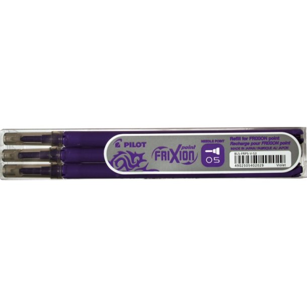 Pilot Frixion Clicker - refill - 0,5 mm - violet - 3 stk.