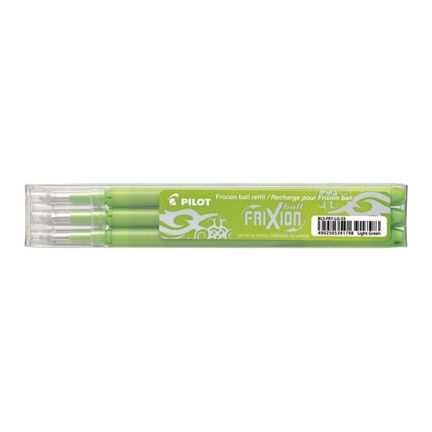 Pilot Frixion Clicker - refill - 0,7 mm - lysegrn - 3 stk.