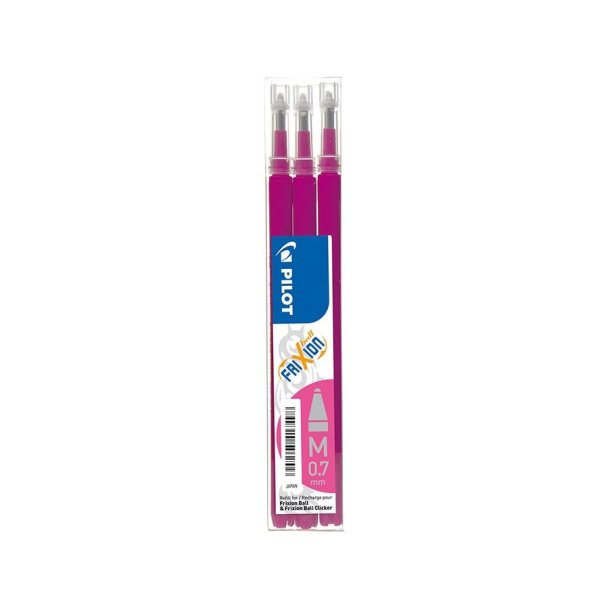 Pilot Frixion Clicker - refill - 0,7 mm - pink - 3 stk.