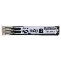 Pilot Frixion Point Clicker refill - 0,5 mm - sort - 3 stk.