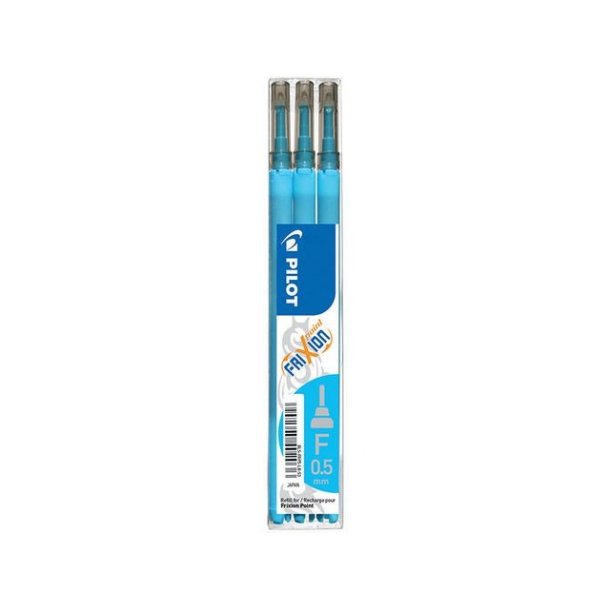 Pilot Frixion Point Clicker refill - 0,5 mm - lys bl - 3 stk.