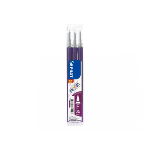 Pilot Frixion Point Clicker refill - 0,5 mm - lilla - 3 stk.