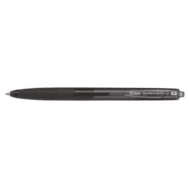 Pilot kuglepen - med klik - Super Grip G - 0,7 mm - sort